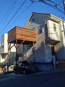 横須賀のリフォーム施工事例 木製カーポート